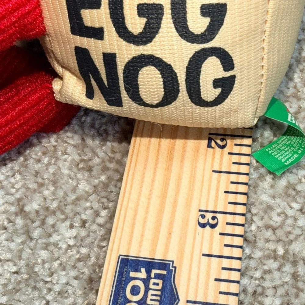 Vintage Dan Dee Merry Beans Egg Nog Plush Christmas Holiday Bean Bag Toy